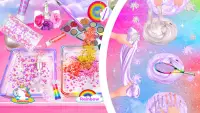 Rainbow vs Unicorn Makeup Slime Screen Shot 2