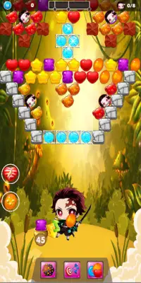 Nezuko Tanjiro Candy Bubble Shooter Rescue Screen Shot 4