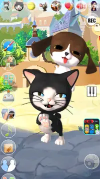 Talking Cat и Dog Детские игры Screen Shot 0