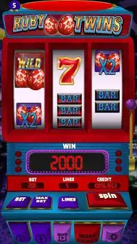 Ruby Twins Free Slot Machine Screen Shot 2