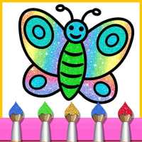 Glitter Butterfly Coloring