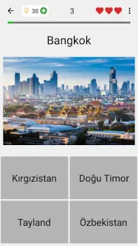 Dünya tüm ülkeleri başkentleri - Şehirler sınavı Screen Shot 4