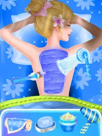 Blauwe prinses - make-over games: makeup aankleden Screen Shot 3