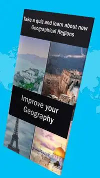 Weltkartenländer und geografisches Quiz Screen Shot 2