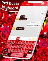 Red Rose Keyboard 🌹 Emoji Keyboard Themes Screen Shot 5