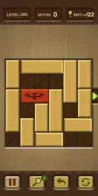 Unblock Puzzle Free Game - Slide & Move Red Wood Screen Shot 4