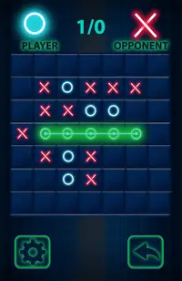 Tic-Tac-Toe Glow: X O puzzle Game Screen Shot 2