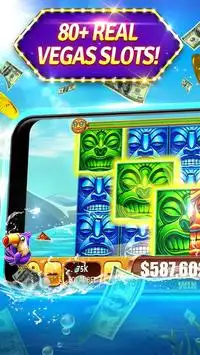Slots - Tiki Riches Hot Vegas Slot Machines Online Screen Shot 0