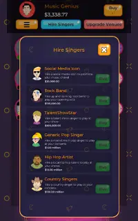 Talent Manager - Idle Music Clicker Screen Shot 3