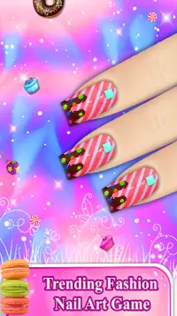 Fashion Nail Art Design & Coloring Game Screen Shot 1