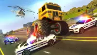 Police Chase Monster Car: City Screen Shot 13