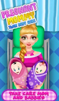 Pregnant Mommy And Newborn Twin Baby Care Game Screen Shot 11