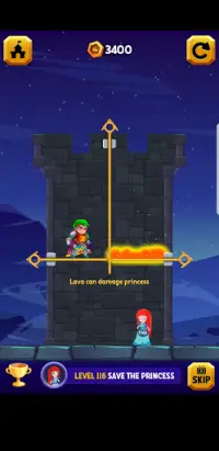 Hero rescue:Pull the pins&Save the princess Screen Shot 2