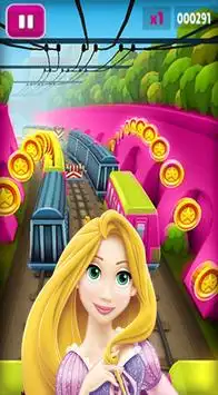 Princess Rapunzel Subway City Run Screen Shot 2