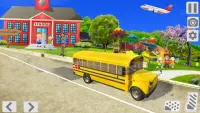 도시 학교 버스 운전: 어린이 게임 버스 시뮬레이터 Screen Shot 2