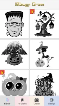 Halloween Cartoon - Pixel Art Screen Shot 0