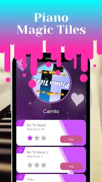 Camilo Tutu Piano Keyboard Magic Tiles Music Game Screen Shot 0
