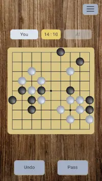 AI 9x9 Go Game - Wei Qi Chinese Board Style - Free Screen Shot 1