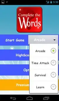 Complete the Words Screen Shot 0
