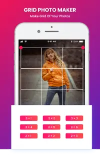 Grid Photo Maker for Instagram 9 Grid Giant Square Screen Shot 1