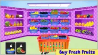 果物のスーパーマーケットでの買い物：食料品のレジ係のゲーム Screen Shot 1