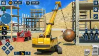 Excavator sim destroying games Screen Shot 1