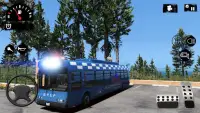 Police Bus Simulator Transport Driving Free Game Screen Shot 2