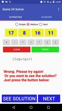 Math 24 Game and Solver Screen Shot 6