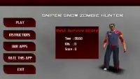sniper salju: zombie pemburu Screen Shot 0