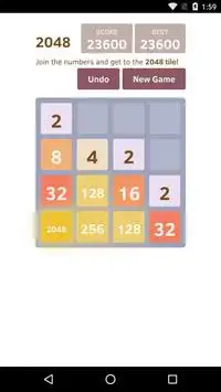 Classic 2048 puzzle game Screen Shot 1