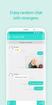 Candy Talk bate-papo aleatório Screen Shot 0