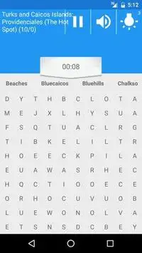 Turks and Caicos Islands Word Search Puzzle Screen Shot 3