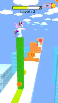 Unicorn Cube Tower Surfer Color 3D Screen Shot 3