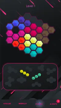 Smart Brain training Black Hexa Puzzle Screen Shot 1