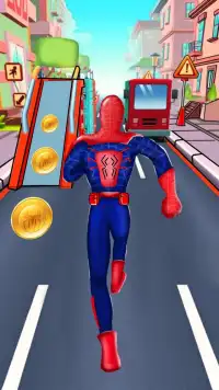 Subway Spider Hero Man Run Screen Shot 0