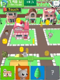 Gato 3D ocioso: Town Clicker Screen Shot 0