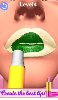 Lip Art 3D Satisfying Lipstick Tattoo Art Game Screen Shot 13