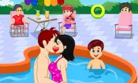 Casual Swimming Pool Kissing Screen Shot 6