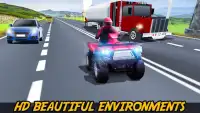 चरम ट्रैक्टर बाइकर रेस: राजमार्ग बहती 3 डी गेम Screen Shot 1
