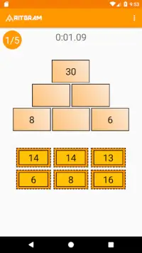 Aritgram - Pyramid Sums Cross Math Puzzle Screen Shot 6
