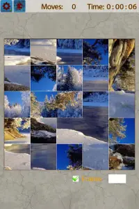 Schnee-Landschaft Puzzle Screen Shot 2