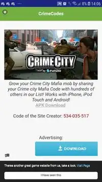 CrimeCodes Mobile App Screen Shot 0