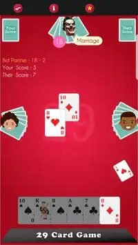 29 Card Game Screen Shot 5