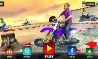 Kids Impossible Water Slide Racing di moto Screen Shot 0