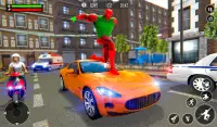 Flying Rope-Hero Neo Town - Miami Crime Simulator Screen Shot 1