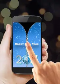 New Year 2017 Zipper Lock Screen Shot 1
