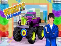 pulizia di monster truck: riparazione auto Screen Shot 3