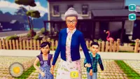 سوبر الجدة محاكاة افتراضية سعيد أسرة ألعاب Screen Shot 3