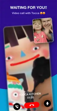 toca life's kitchen talk Video Call   Chat Screen Shot 4