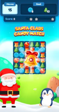 Santa Claus Candy Match - Christmas Games Screen Shot 0